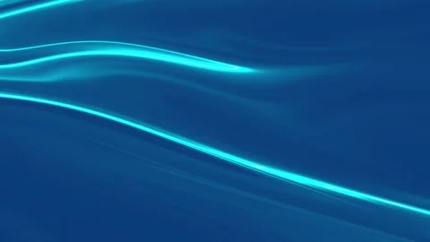 Abstract Blue and Cyan Liquid Flowing Background Loop with Glowing Neon Wave Stock Footage 340023531