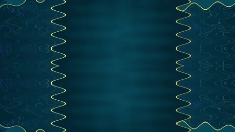 Abstract Blue and Gold Background with Swirling Lines and  Patterns Stock Footage 284396083
