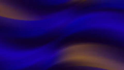 Abstract Blue and Gold Flowing Waves Seamless Loop Background Stock Footage 341904116