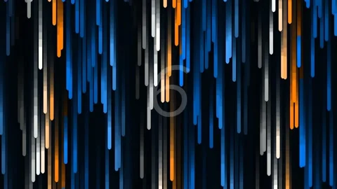 Abstract blue and gold liquid paint drips flowing vertically Stock-Footage 342202992