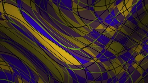 Abstract blue and gold stained glass pattern. Stock Footage 335542813