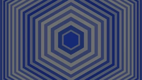 Abstract Blue and Gray Geometric Hexagon Tunnel Loop Animation Stock Footage 329008685