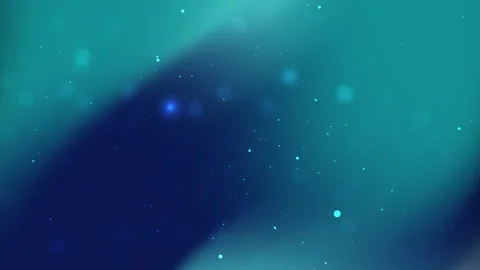 Abstract Blue and Green Background with Colorful Glowing Particles Stock Footage 302002136