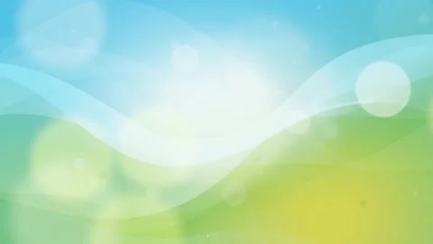Abstract blue and green background with soft light circles and wavy lines Video stock 345929638