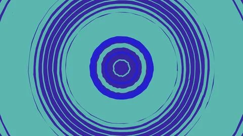 Abstract blue and green circular tunnel background design Stock Illustration
