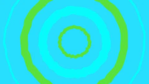 Abstract blue and green concentric circles pattern Illustrazione stock