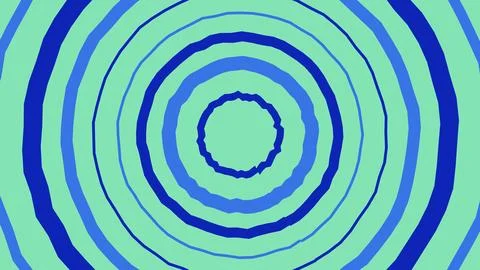 Abstract blue and green concentric circles pattern Illustrazione stock