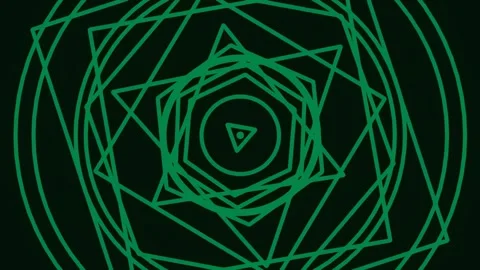 Abstract blue and green geometric line art pattern for modern background desi Video stock 342114929