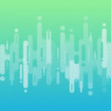 Abstract blue and green gradient color rounded shapes lines transition backgr Stock Illustration