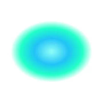 Abstract blue and green gradient creating a blurry oval shape background Stock Illustration