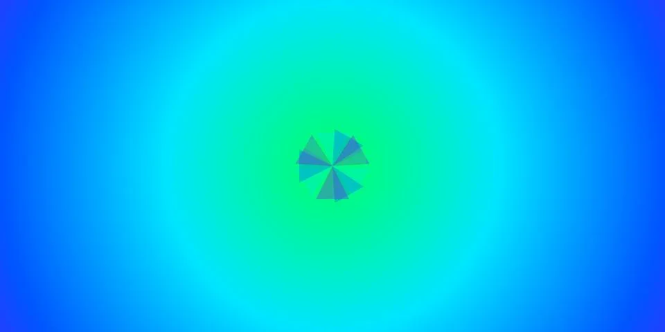 Abstract blue and green gradient background with shapes Stock Illustration
