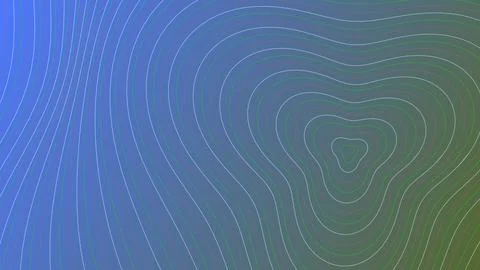 Abstract Blue and Green Gradient Background with White Topographic Contour .. Stock Illustration