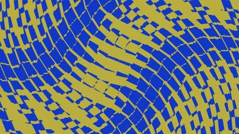 Abstract blue and green grid pattern with wave distortion Illustrazione stock