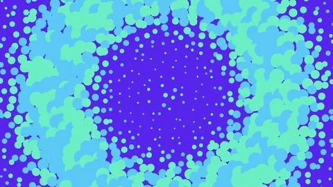 Abstract blue and green halftone circle pattern background Stockillustratie