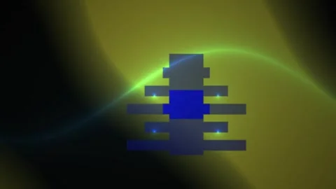 Abstract blue and green light technology. Stock Footage 336691938