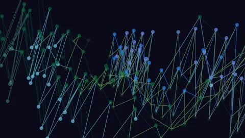Abstract Blue and Green Plexus Network Animation Stock Footage 329290155