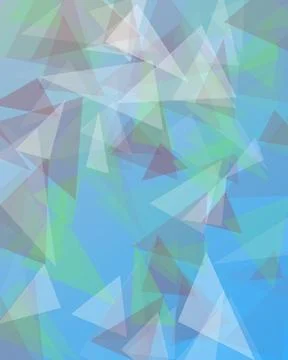 Abstract Blue and Green Polygonal Background with Overlapping Geometric Tri.. Stock Illustration