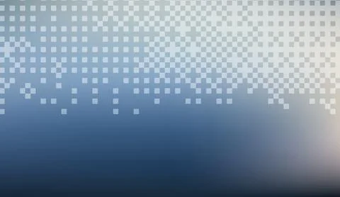 Abstract blue and grey background with square pixel dots matrix pattern for Stock Illustration