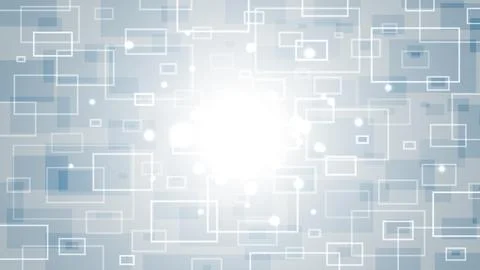 Abstract blue and grey technology background featuring layered glowing rect.. Stock Illustration