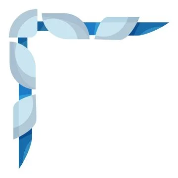Abstract blue and light blue corner design element 库存插图