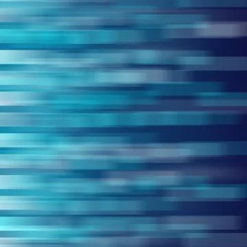 Abstract blue and navy fast moving horizontal blurred lines background Stock Illustration