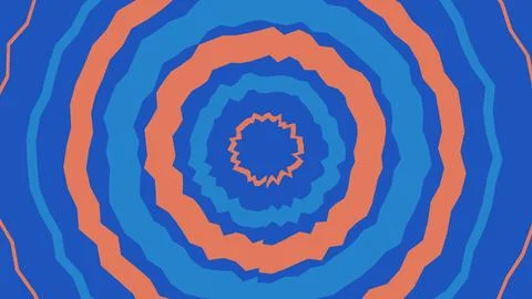 Abstract blue and orange circular ripple pattern background 스톡 일러스트