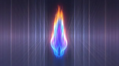 Abstract blue and orange flame flickering Stock Footage 331461450