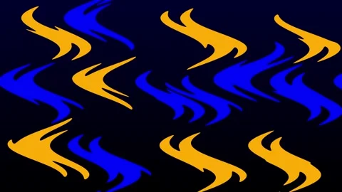 Abstract blue and orange fluid wave motion background with dynamic energy Stock Footage 335959679