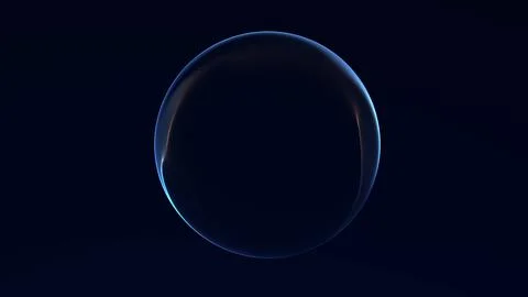 Abstract blue and orange gradient energy orb with smooth digital light flow.. Stock Illustration