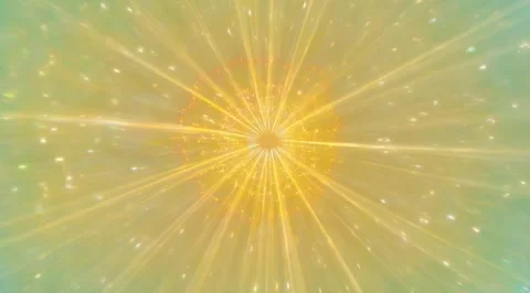 Abstract blue and orange light burst kaleidoscope Stock Footage 331450054