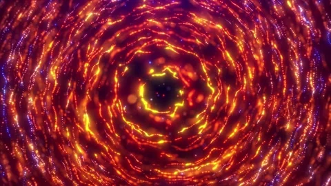 Abstract blue and orange magic particle background, particles glow Stock Footage 307501941