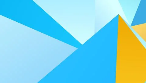 Abstract blue and orange triangle background, low poly pattern Stock Illustration