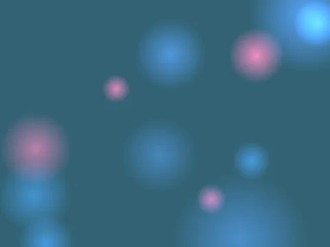 Abstract Blue and Pink Bokeh Background with Soft Blurred Light Circles on .. Stock Illustration