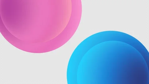 Abstract Blue and Pink Circles Orbiting Loop on Transparent Background Stock-Footage 337117414