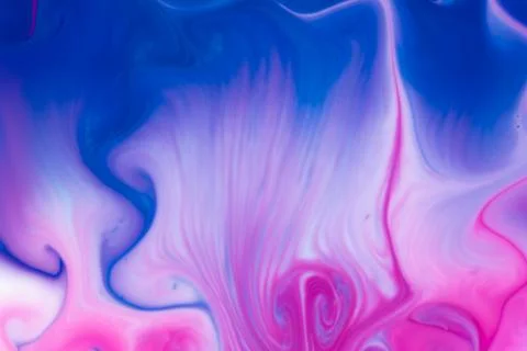 Abstract Blue And Pink Fluid Marble Background With Swirling Liquid Paint Tex Stock Illustration