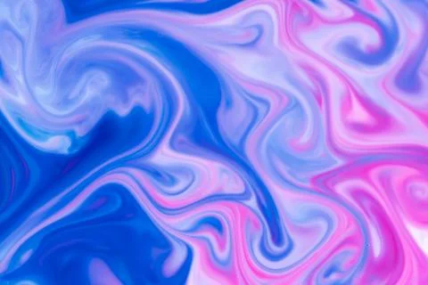 Abstract Blue And Pink Fluid Marble Background With Swirling Liquid Paint Tex Stock Illustration