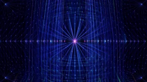 Abstract blue and pink light beam in digital space Stock Footage 331461143