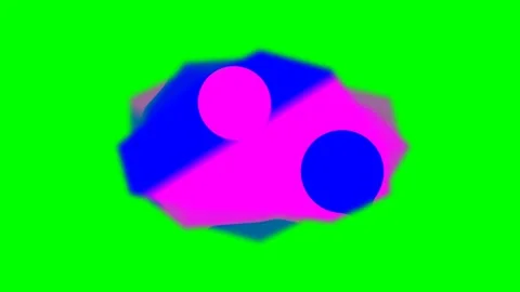 Abstract blue and pink organic shape isolated on a bright green background Vídeos de archivo 340263352