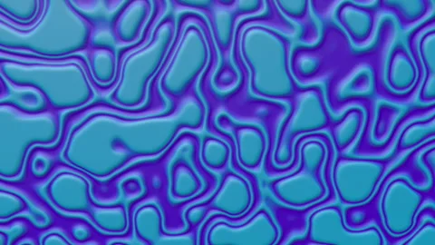 Abstract Blue and Purple 3D Bio-Organic Liquid Texture Motion Background Loo Stock Footage 340681990