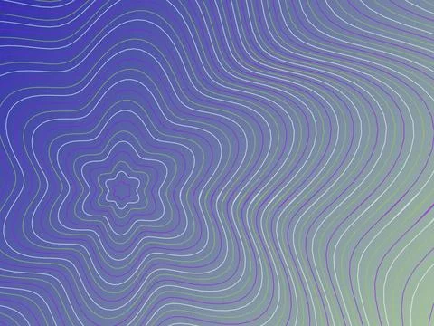 Abstract blue and purple background with wavy topographic lines forming a r.. Stock Illustration