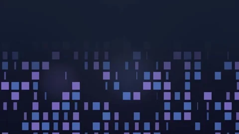 Abstract Blue and Purple Digital Mosaic Square Loop Background Stock Footage 345317763