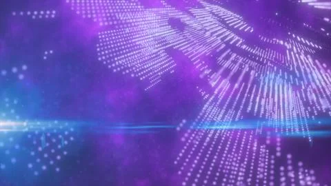 Abstract blue and purple dots glowing energy scientific futuristic hi-tech .. Stock Illustration