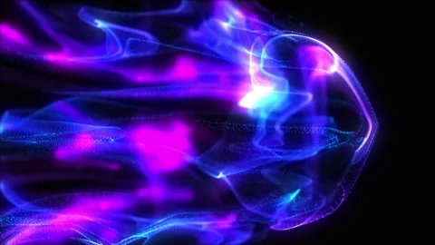Abstract blue and purple fluid motion background. Vivid color fluid particles Stock Footage 245310027