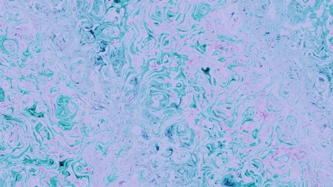 Abstract blue and purple fluid motion with swirling liquid textures. 4K Video stock 345111233