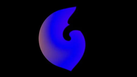 Abstract blue and purple gradient liquid swirl expanding into a circular shape Видео 332879820