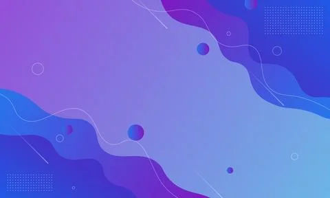 Abstract blue and purple gradient fluid with wave shape background. 스톡 일러스트