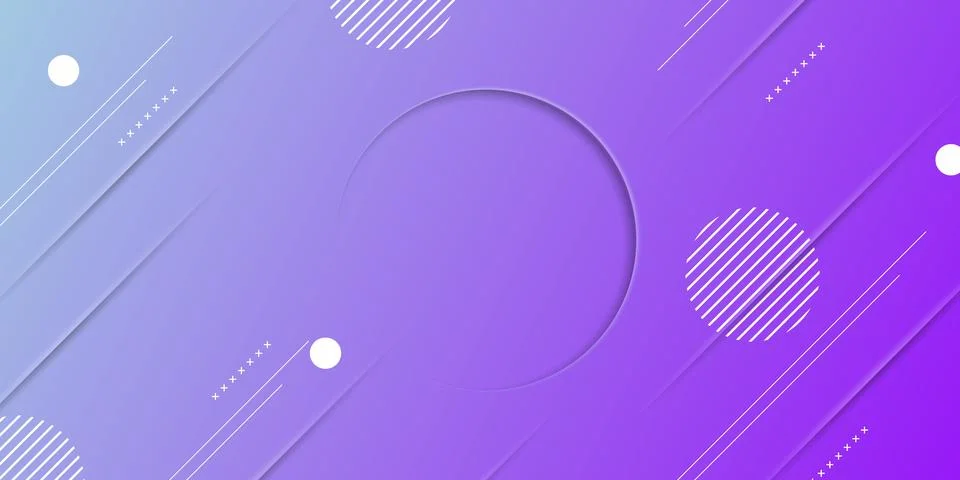 Abstract blue and purple gradient texture with memphis elements. 스톡 일러스트
