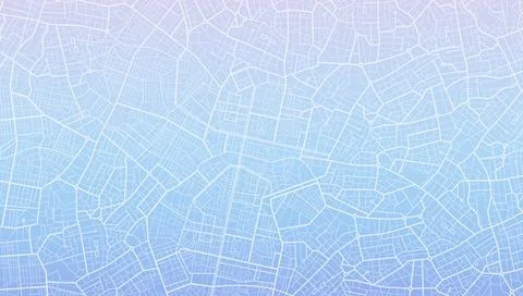 Abstract blue and purple gradient city map background featuring detailed white Stock Illustration