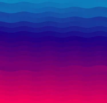 Abstract blue and purple gradient wavy lines background with blue hue, gradie 스톡 일러스트
