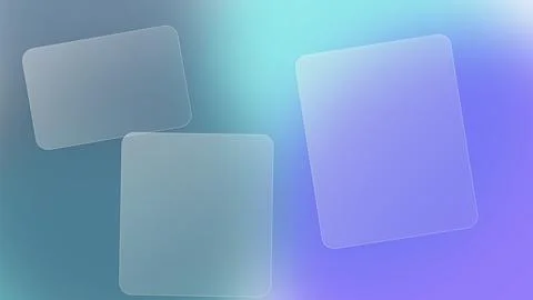 Abstract Blue and Purple Gradient Background with Frosted Glassmorphism Pan.. Stock Illustration
